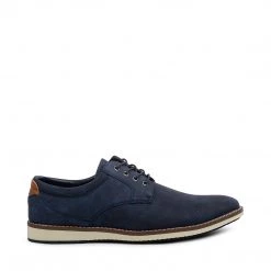 SteveMadden BALLARDD BLUE NUBUCK MEN'S SHOES
