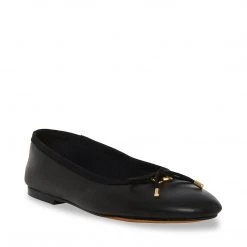 SteveMadden WOMEN'S SHOES BLOSSOMS BLACK LEATHER