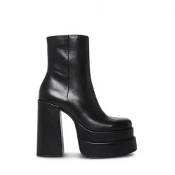 SteveMadden COBRA BLACK LEATHER