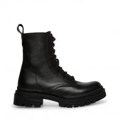 SteveMadden WOMEN'S SHOES JAMISYN BLACK LEATHER