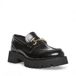 SteveMadden LANDO BLACK LEATHER Super Platforms