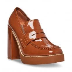 SteveMadden RANDY TAN PATENT Super Platforms