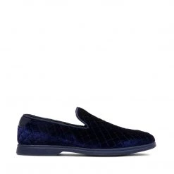 SteveMadden QUINCY BLUE VELOUR MEN'S SHOES