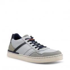 SteveMadden MEN'S SHOES BRYON WHITE/BLUE LEATHER