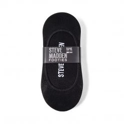 SteveMadden 5PK WOMEN'S BLACK/NUDE FOOTIE SOCKS Socks & Shoe Care