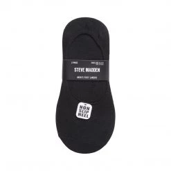 SteveMadden 3PK MEN'S BLACK MULTI FOOT LINERS