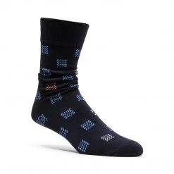 SteveMadden 5PK MEN'S BLUE MULTI SOCKS