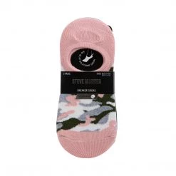 SteveMadden 3PK WOMEN'S BLUSH MULTI SNEAKER SOCKS Pretty Pinks