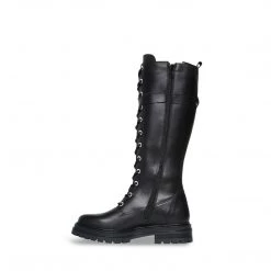 SteveMadden WOMEN'S SHOES YARROW BLACK LEATHER