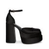 SteveMadden CHARLIZE BLACK SATIN