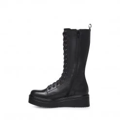 SteveMadden Super Platforms CHRYSTIE BLACK LEATHER