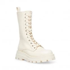 SteveMadden EBBA NATURAL LEATHER Super Platforms